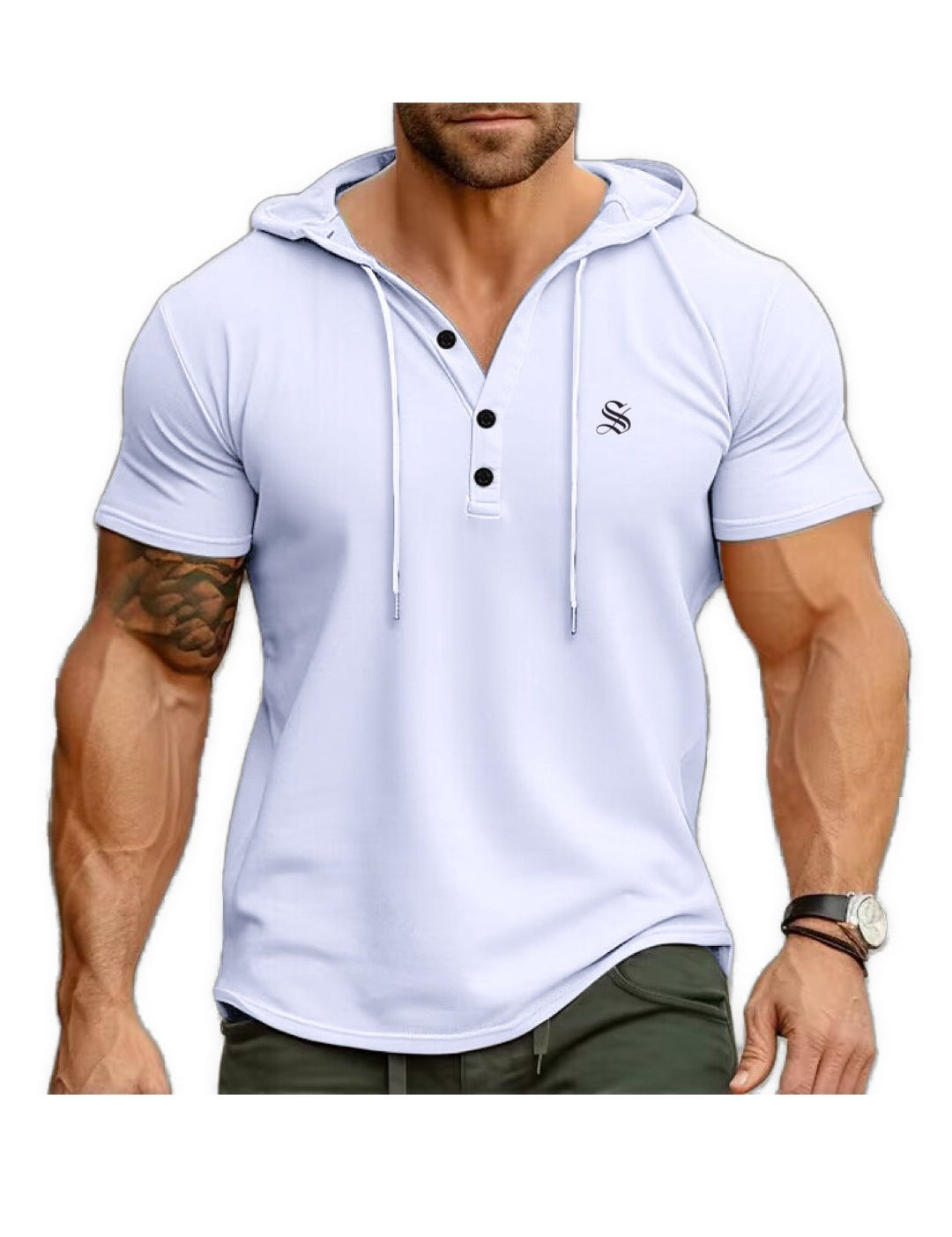 Jeepitur - Hood T-Shirt for Men - Sarman Fashion - Wholesale Clothing Fashion Brand for Men from Canada