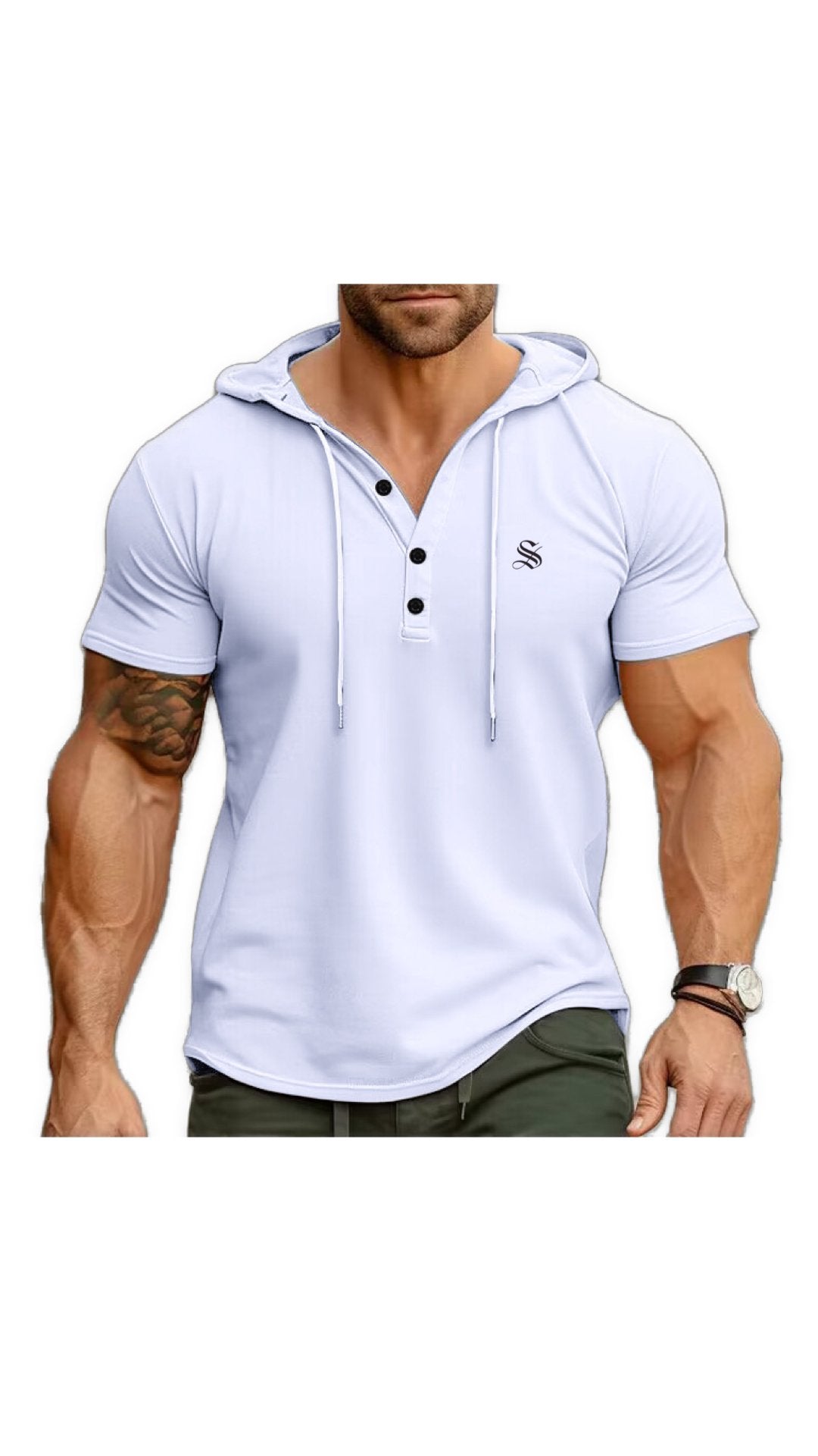 Jeepitur - Hood T-Shirt for Men - Sarman Fashion - Wholesale Clothing Fashion Brand for Men from Canada