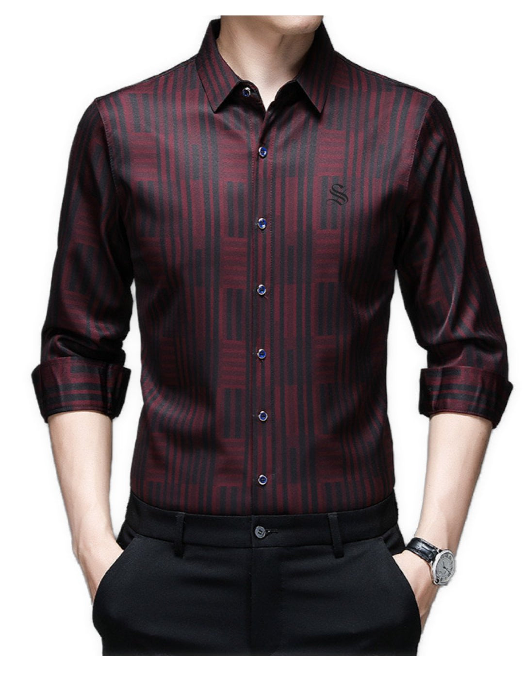 Jerobc - Long Sleeves Shirt for Men - Sarman Fashion - Wholesale Clothing Fashion Brand for Men from Canada