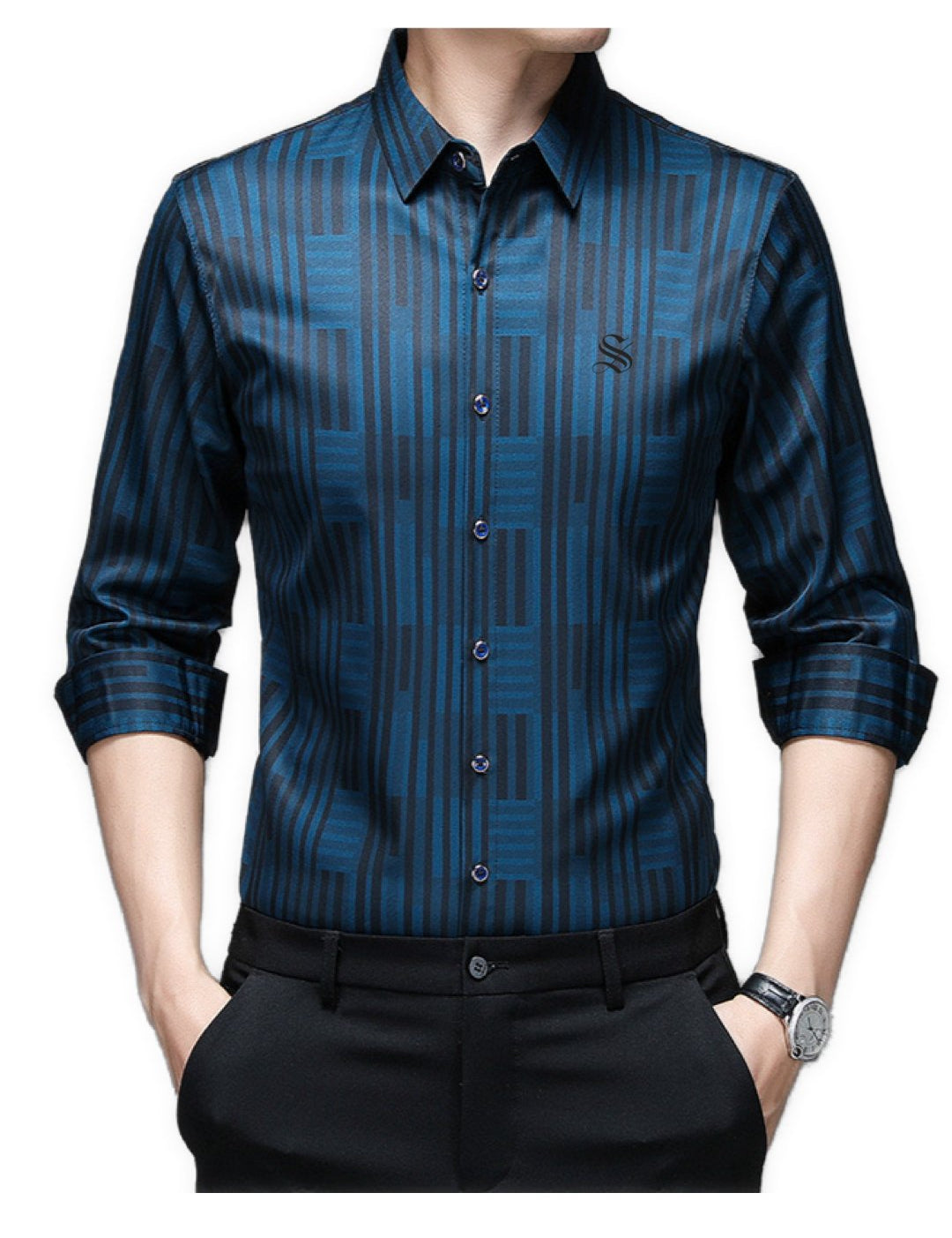 Jerobc - Long Sleeves Shirt for Men - Sarman Fashion - Wholesale Clothing Fashion Brand for Men from Canada