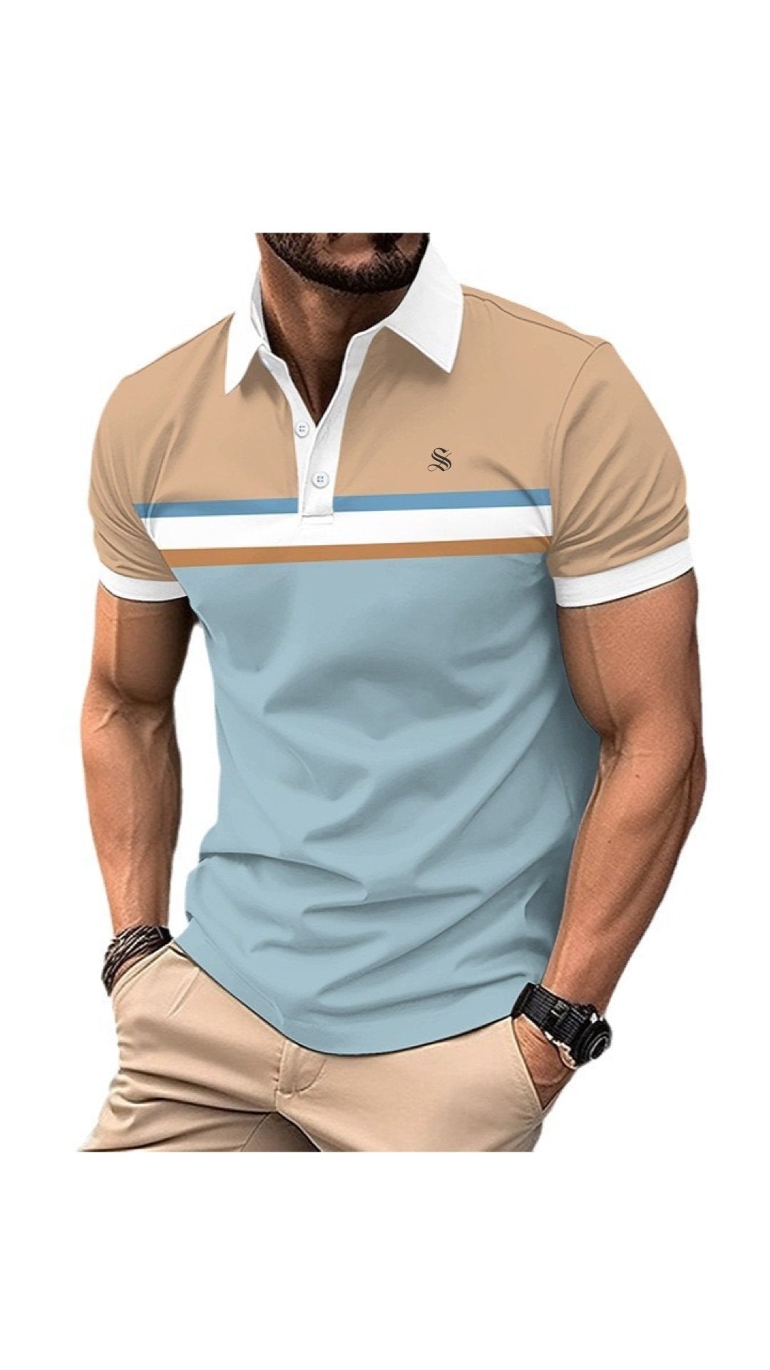 Jiznova - Polo Shirt for Men - Sarman Fashion - Wholesale Clothing Fashion Brand for Men from Canada