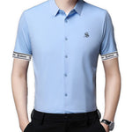 Kapizuna - Short Sleeves Shirt with Straps for Men - Sarman Fashion - Wholesale Clothing Fashion Brand for Men from Canada