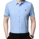 Kapizuna - Short Sleeves Shirt with Straps for Men - Sarman Fashion - Wholesale Clothing Fashion Brand for Men from Canada