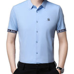 Kapizuna - Short Sleeves Shirt with Straps for Men - Sarman Fashion - Wholesale Clothing Fashion Brand for Men from Canada