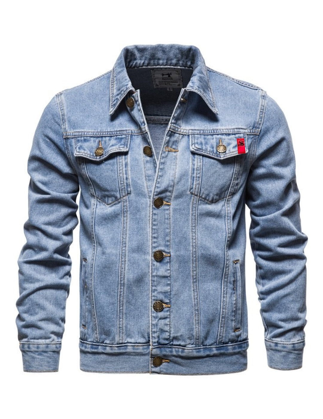 KHTY- Long Sleeve Jeans Jacket for Men - Sarman Fashion - Wholesale Clothing Fashion Brand for Men from Canada