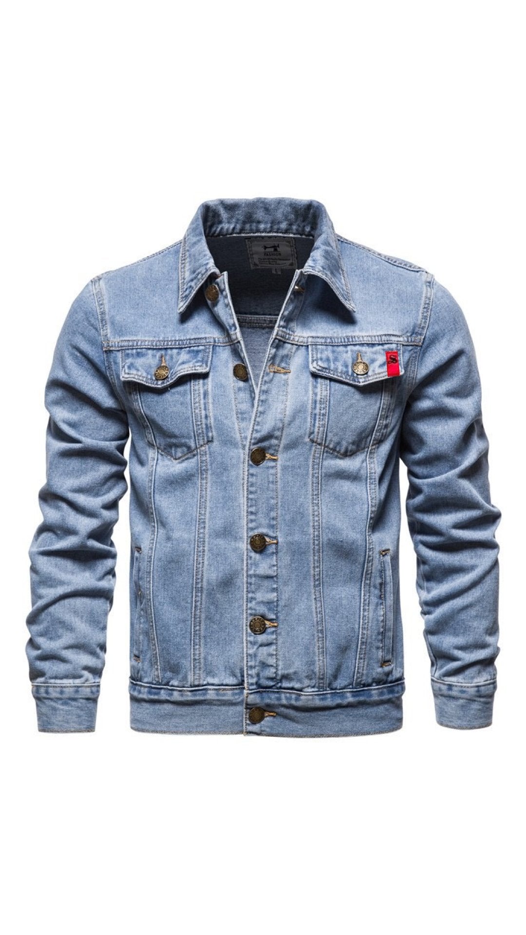 KHTY- Long Sleeve Jeans Jacket for Men - Sarman Fashion - Wholesale Clothing Fashion Brand for Men from Canada
