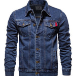 KHTY- Long Sleeve Jeans Jacket for Men - Sarman Fashion - Wholesale Clothing Fashion Brand for Men from Canada