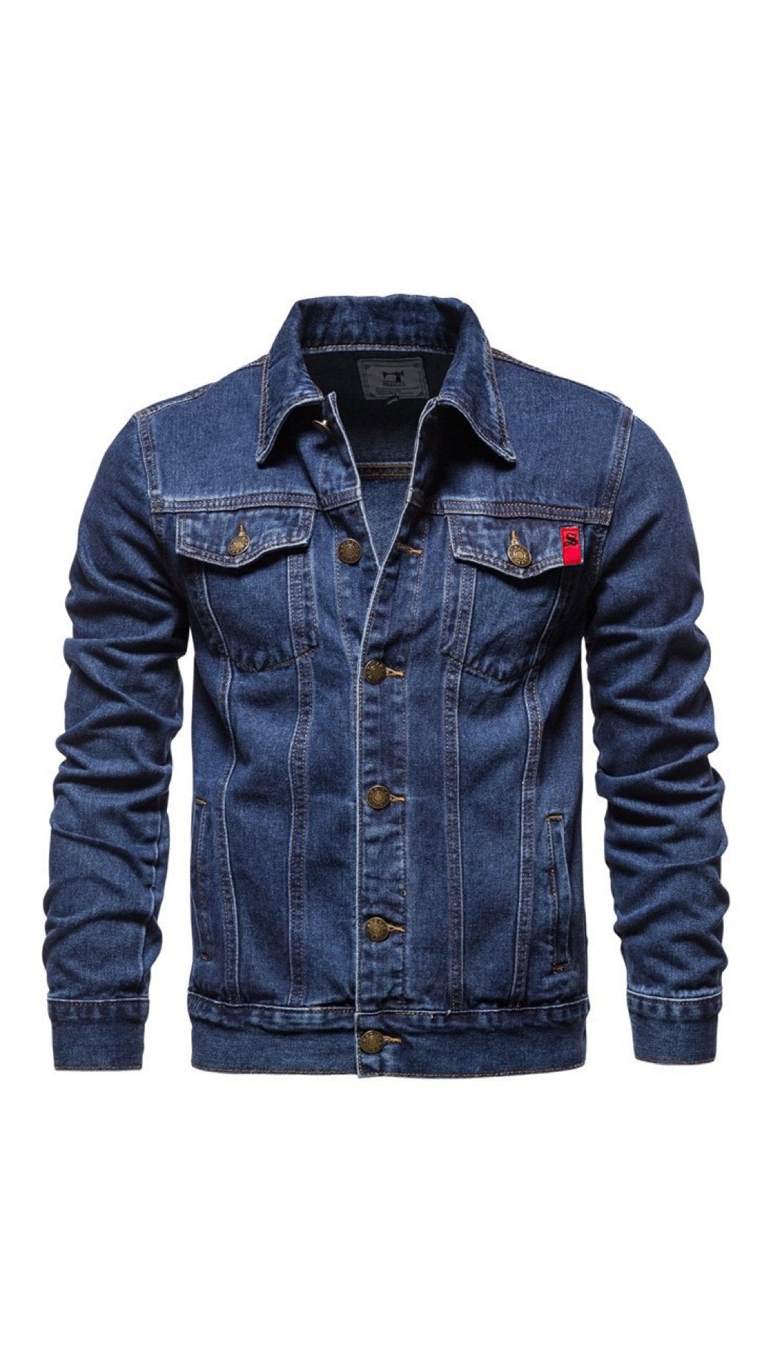 KHTY- Long Sleeve Jeans Jacket for Men - Sarman Fashion - Wholesale Clothing Fashion Brand for Men from Canada