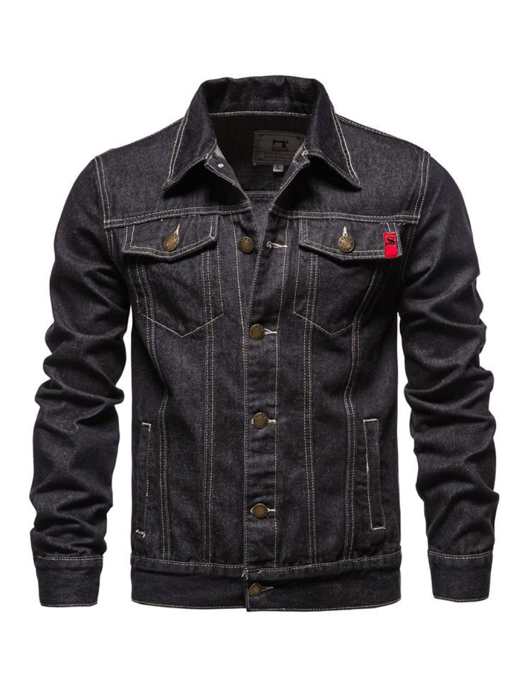 KHTY- Long Sleeve Jeans Jacket for Men - Sarman Fashion - Wholesale Clothing Fashion Brand for Men from Canada