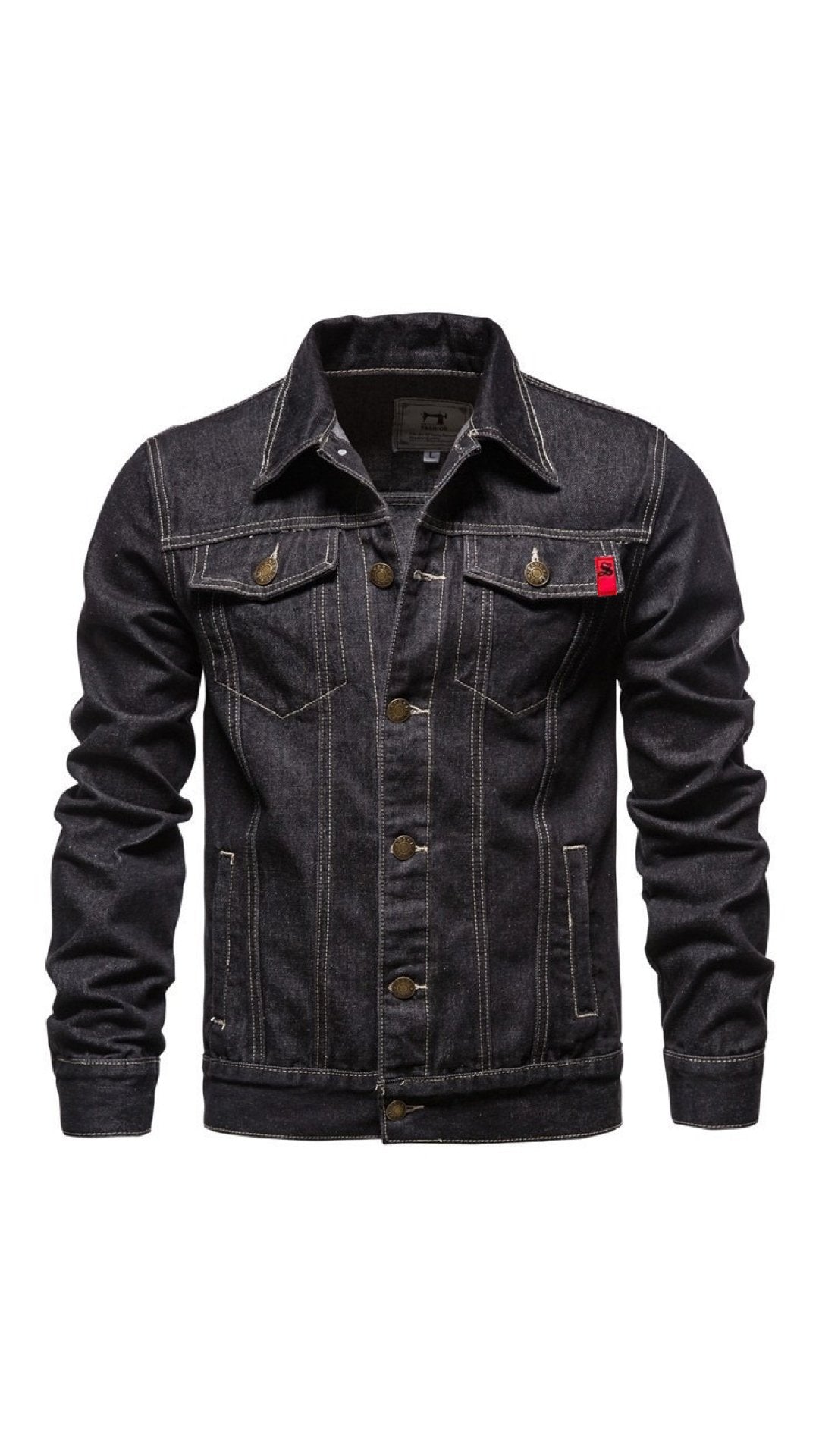 KHTY- Long Sleeve Jeans Jacket for Men - Sarman Fashion - Wholesale Clothing Fashion Brand for Men from Canada
