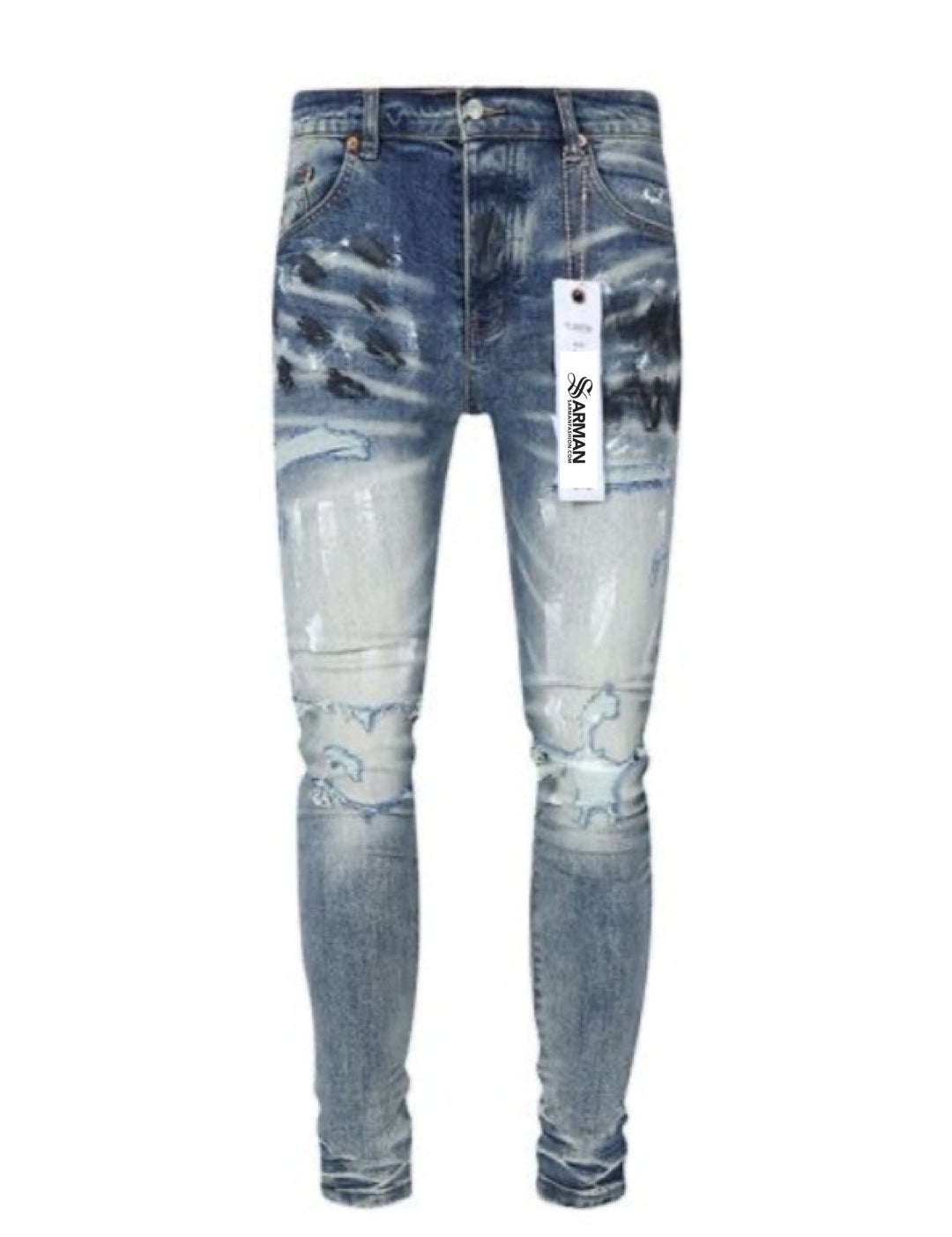 Kloduha - Skinny Legs Denim Jeans for Men - Sarman Fashion - Wholesale Clothing Fashion Brand for Men from Canada