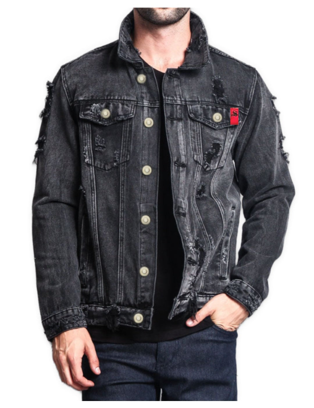 Kolodit - Long Sleeve Jeans Jacket for Men - Sarman Fashion - Wholesale Clothing Fashion Brand for Men from Canada