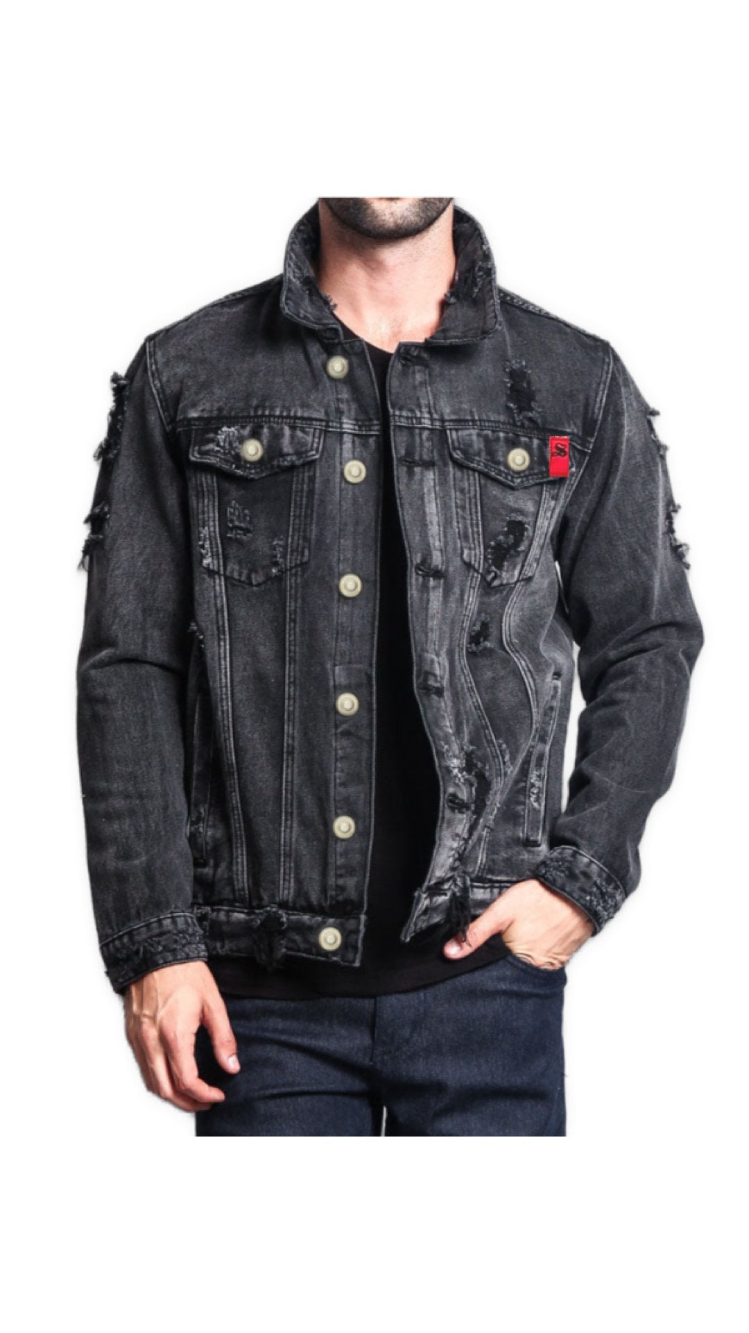 Kolodit - Long Sleeve Jeans Jacket for Men - Sarman Fashion - Wholesale Clothing Fashion Brand for Men from Canada