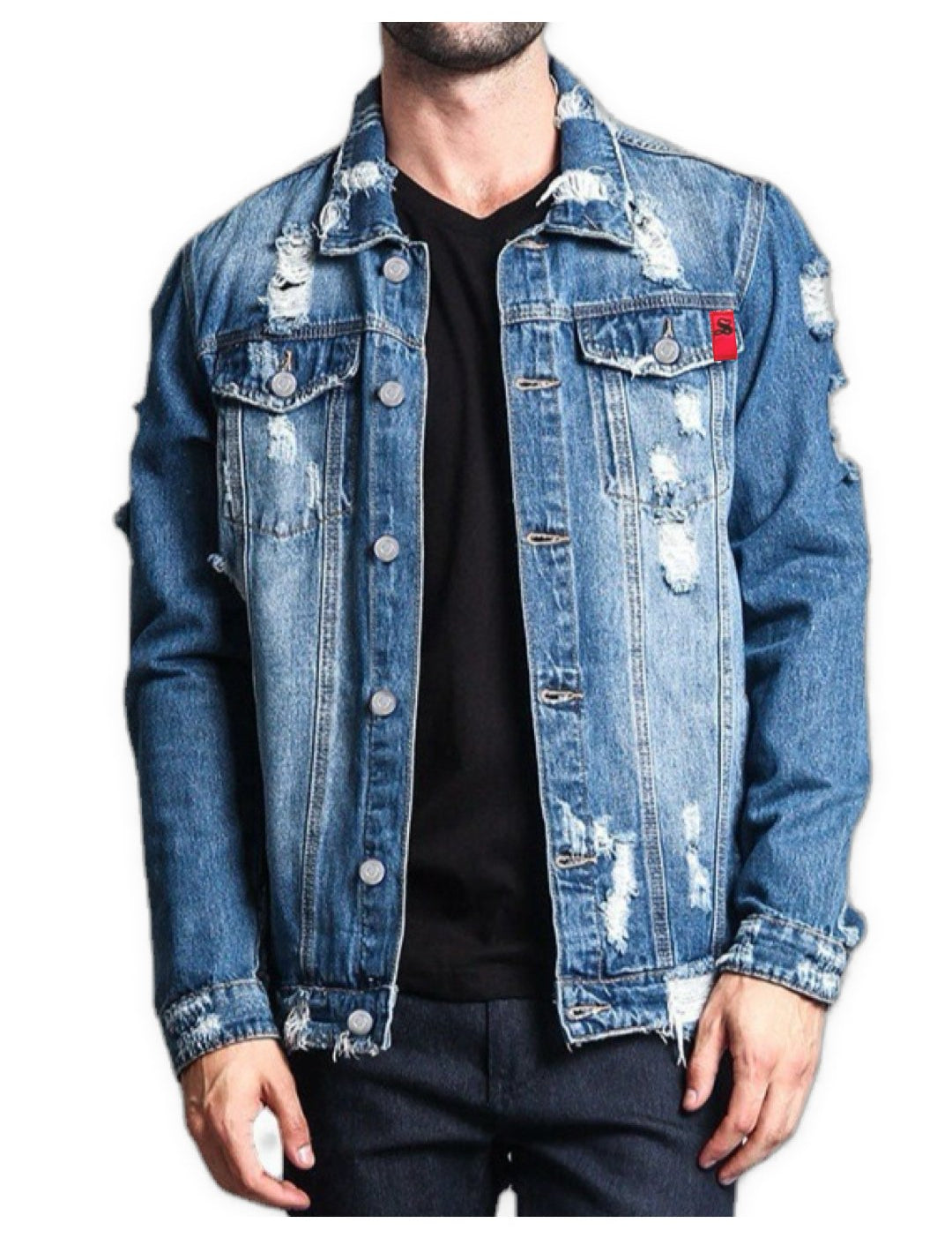Kolodit - Long Sleeve Jeans Jacket for Men - Sarman Fashion - Wholesale Clothing Fashion Brand for Men from Canada