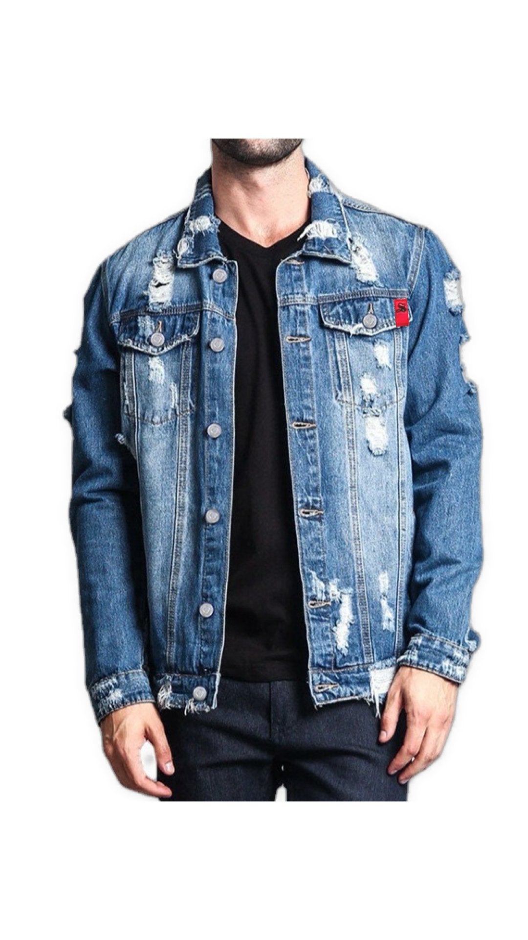 Kolodit - Long Sleeve Jeans Jacket for Men - Sarman Fashion - Wholesale Clothing Fashion Brand for Men from Canada