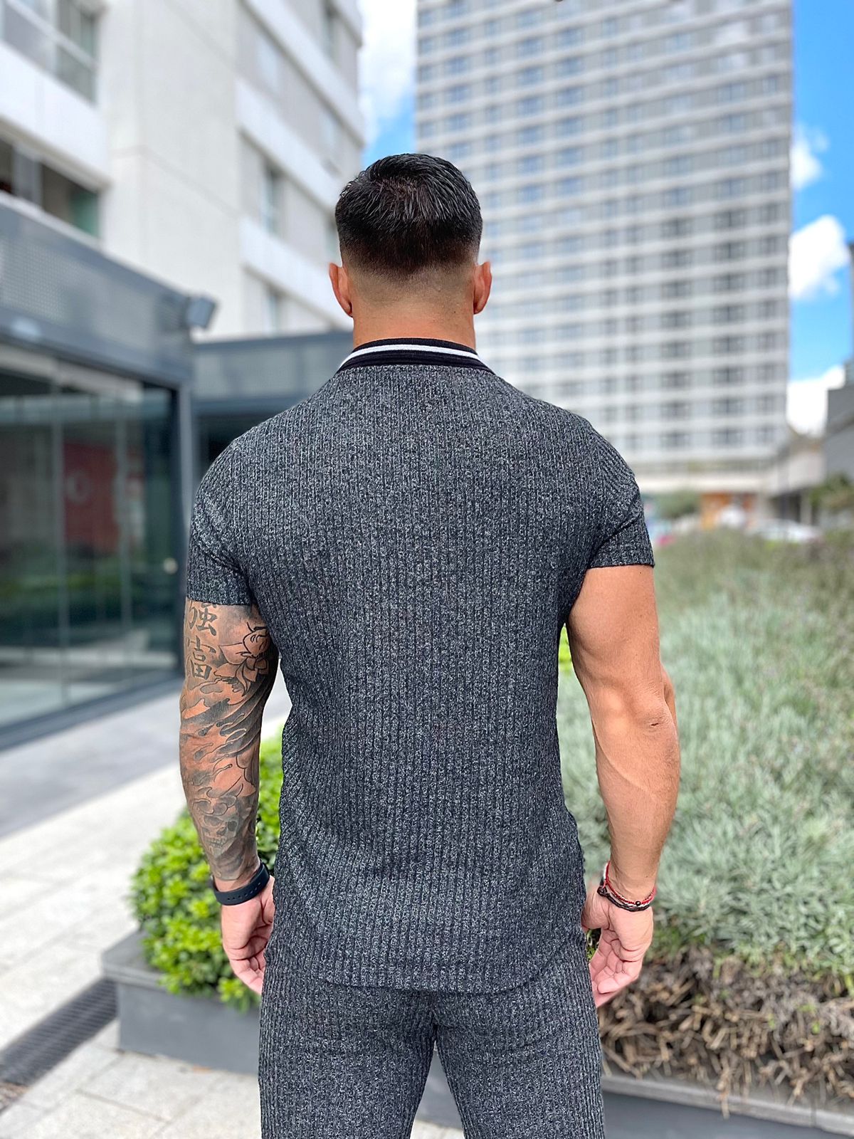 Kolosimium - Black Men’s Polo (PRE-ORDER DISPATCH DATE 1 JULY 2022) - Sarman Fashion - Wholesale Clothing Fashion Brand for Men from Canada
