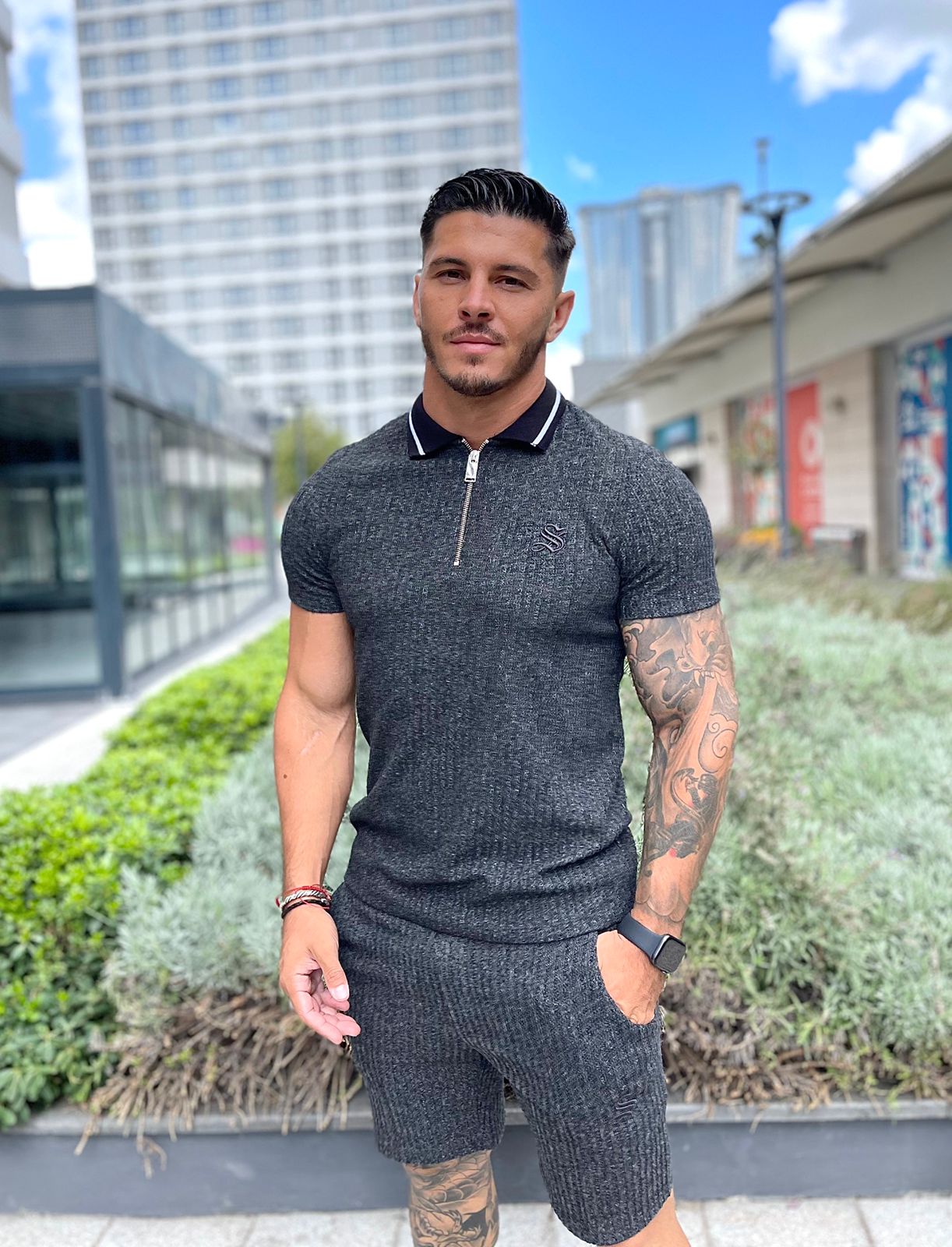 Kolosimium - Black Men’s Polo (PRE-ORDER DISPATCH DATE 1 JULY 2022) - Sarman Fashion - Wholesale Clothing Fashion Brand for Men from Canada
