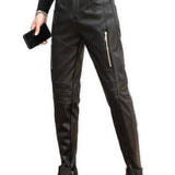 Kosrulla - Black Pu-Leather Pant’s for Men - Sarman Fashion - Wholesale Clothing Fashion Brand for Men from Canada