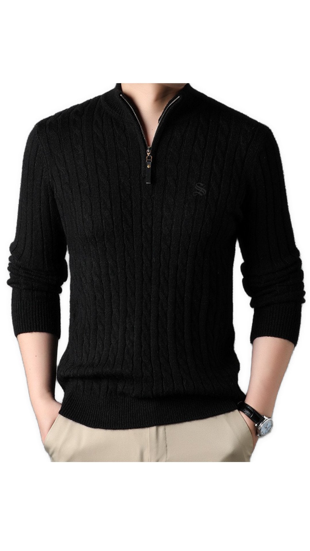 Koza - Long Sleeves sweater for Men - Sarman Fashion - Wholesale Clothing Fashion Brand for Men from Canada