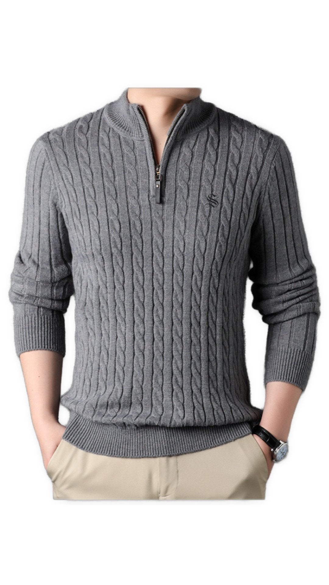 Koza - Long Sleeves sweater for Men - Sarman Fashion - Wholesale Clothing Fashion Brand for Men from Canada