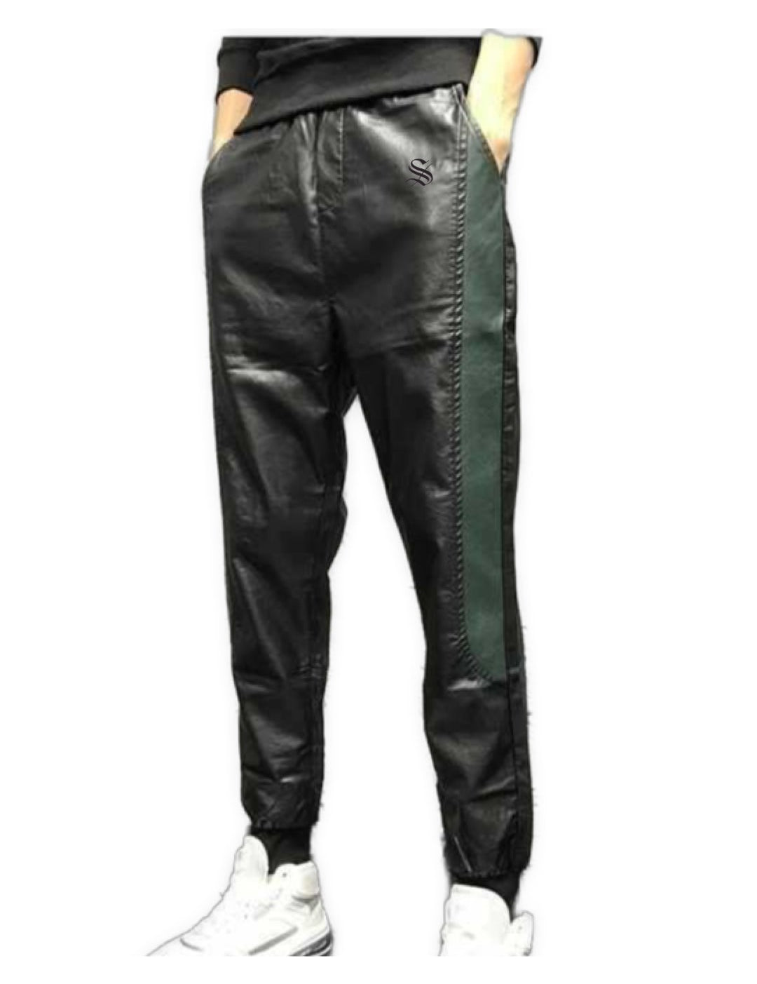 Kugoku - Black Pu-Leather Pant’s for Men - Sarman Fashion - Wholesale Clothing Fashion Brand for Men from Canada