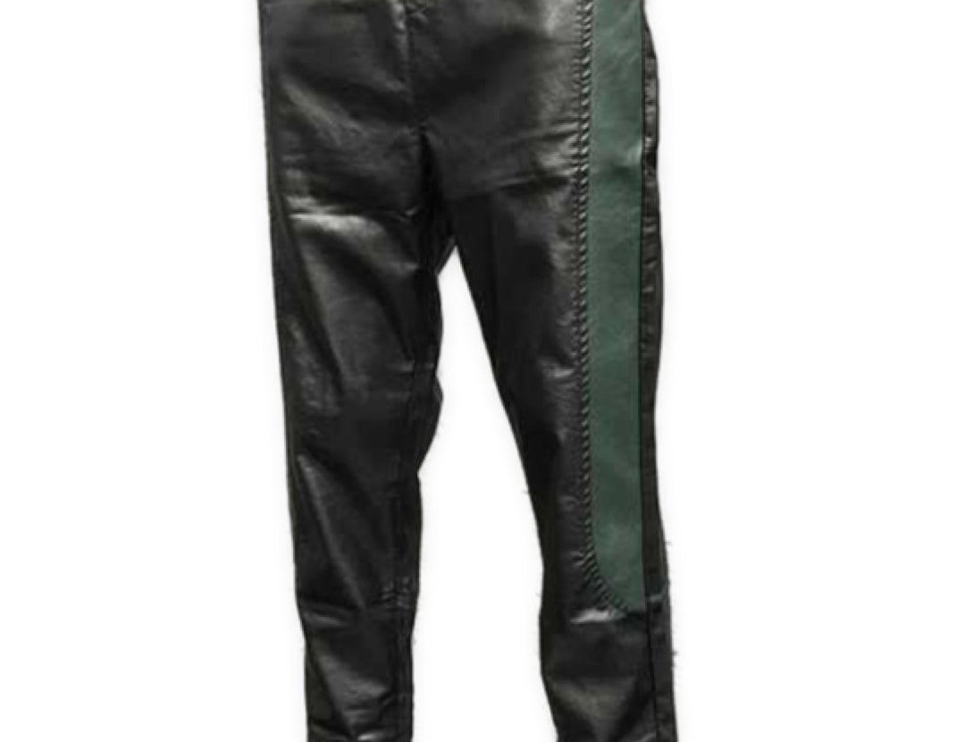 Kugoku - Black Pu-Leather Pant’s for Men - Sarman Fashion - Wholesale Clothing Fashion Brand for Men from Canada