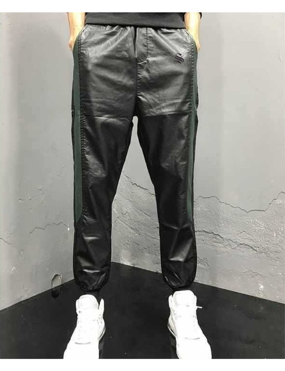 Kugoku - Black Pu-Leather Pant’s for Men - Sarman Fashion - Wholesale Clothing Fashion Brand for Men from Canada