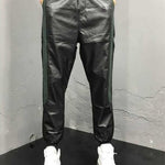 Kugoku - Black Pu-Leather Pant’s for Men - Sarman Fashion - Wholesale Clothing Fashion Brand for Men from Canada