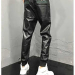 Kugoku - Black Pu-Leather Pant’s for Men - Sarman Fashion - Wholesale Clothing Fashion Brand for Men from Canada