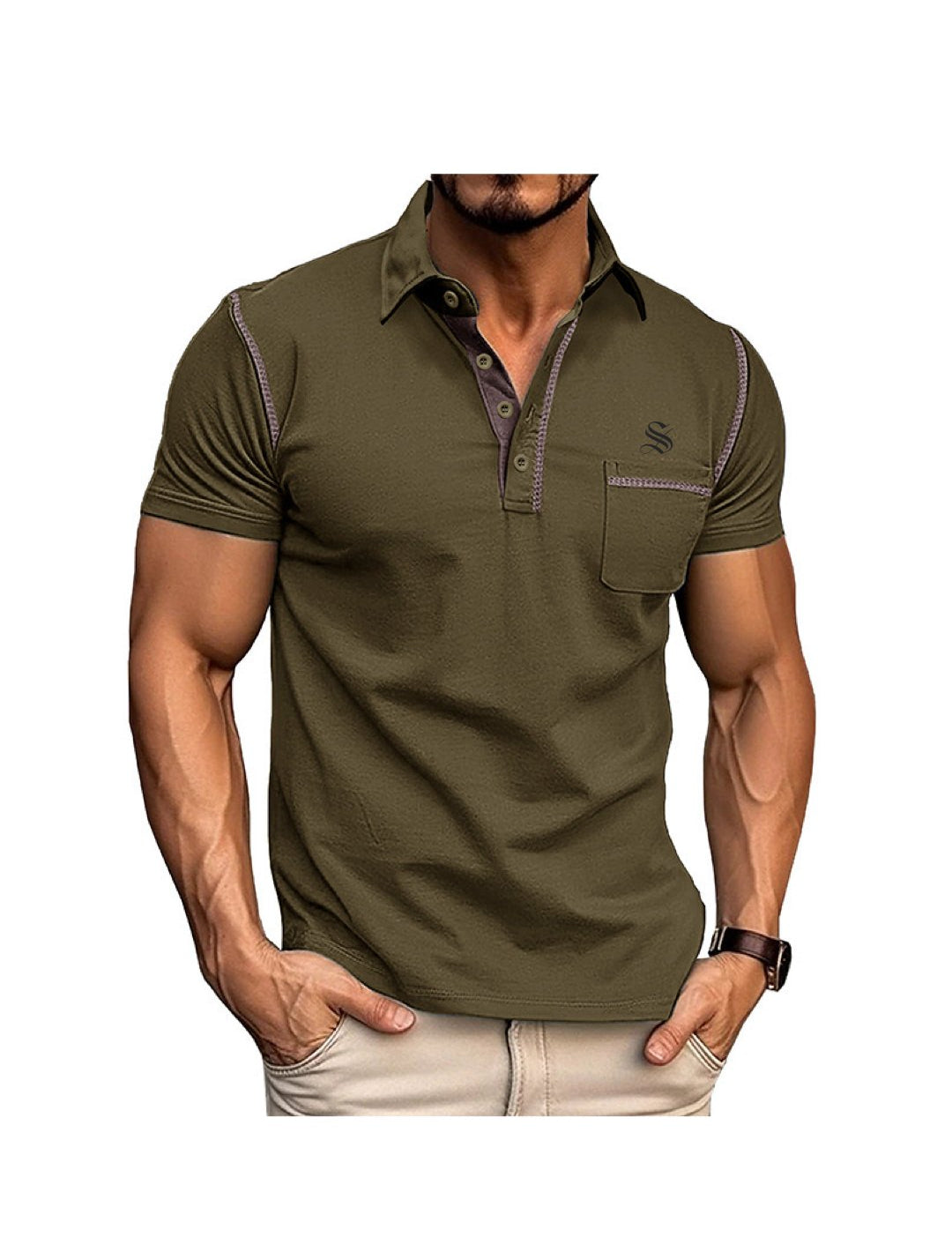 Kusfoc - Polo Shirt for Men - Sarman Fashion - Wholesale Clothing Fashion Brand for Men from Canada