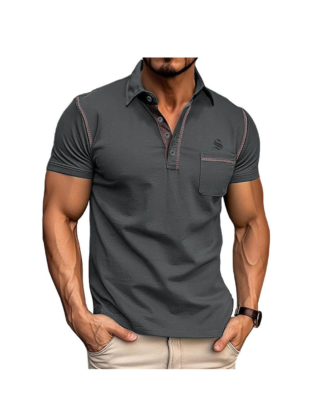 Kusfoc - Polo Shirt for Men - Sarman Fashion - Wholesale Clothing Fashion Brand for Men from Canada