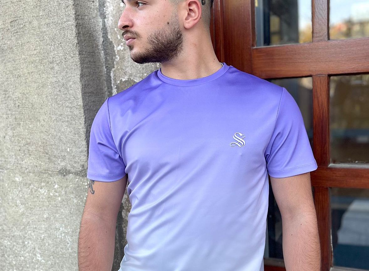 Larkspur - Blue/White T-Shirt for Men (PRE-ORDER DISPATCH DATE 25 DECEMBER 2021) - Sarman Fashion - Wholesale Clothing Fashion Brand for Men from Canada