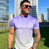 Larkspur - Blue/White T-Shirt for Men (PRE-ORDER DISPATCH DATE 25 DECEMBER 2021) - Sarman Fashion - Wholesale Clothing Fashion Brand for Men from Canada