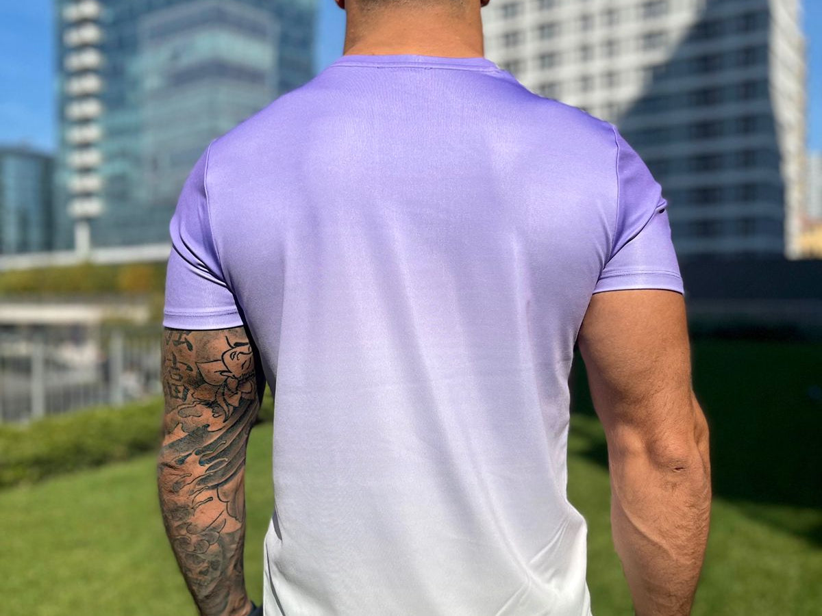 Larkspur - Blue/White T-Shirt for Men (PRE-ORDER DISPATCH DATE 25 DECEMBER 2021) - Sarman Fashion - Wholesale Clothing Fashion Brand for Men from Canada