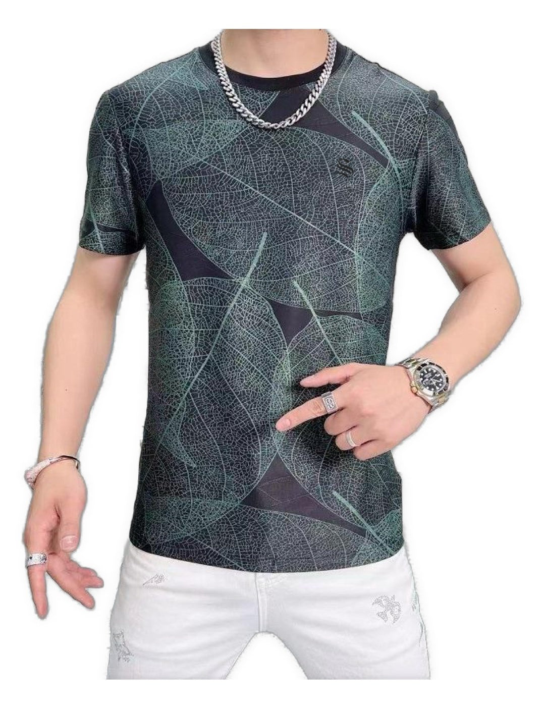 Leafston - T-Shirt for Men - Sarman Fashion - Wholesale Clothing Fashion Brand for Men from Canada
