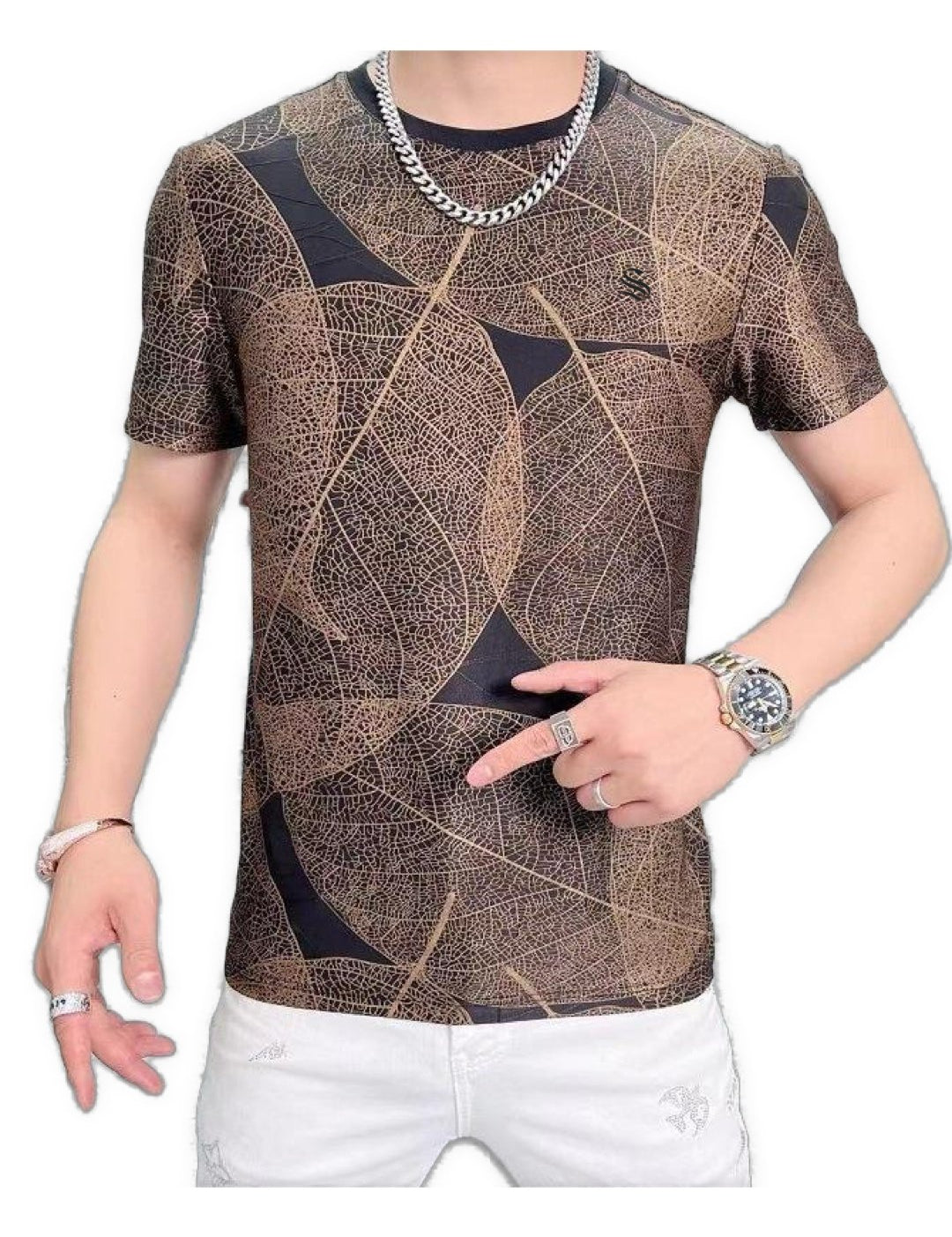 Leafston - T-Shirt for Men - Sarman Fashion - Wholesale Clothing Fashion Brand for Men from Canada