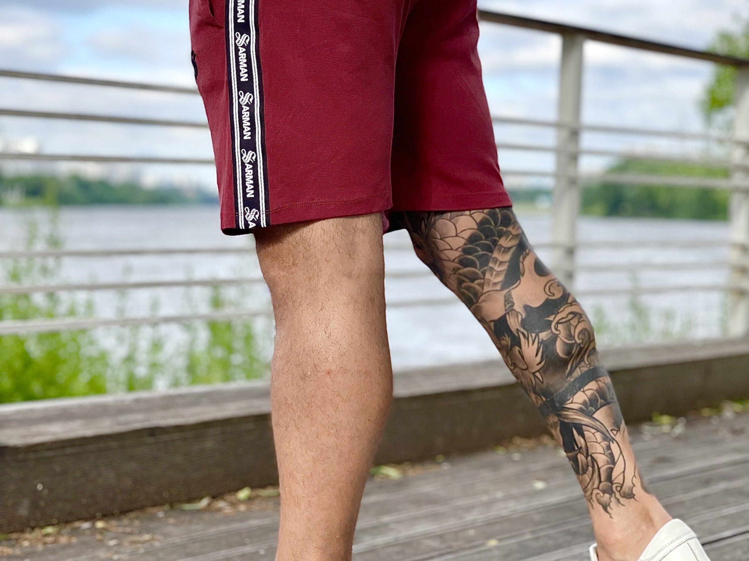 Legacy - Burgondy Shorts for Men - Sarman Fashion - Wholesale Clothing Fashion Brand for Men from Canada