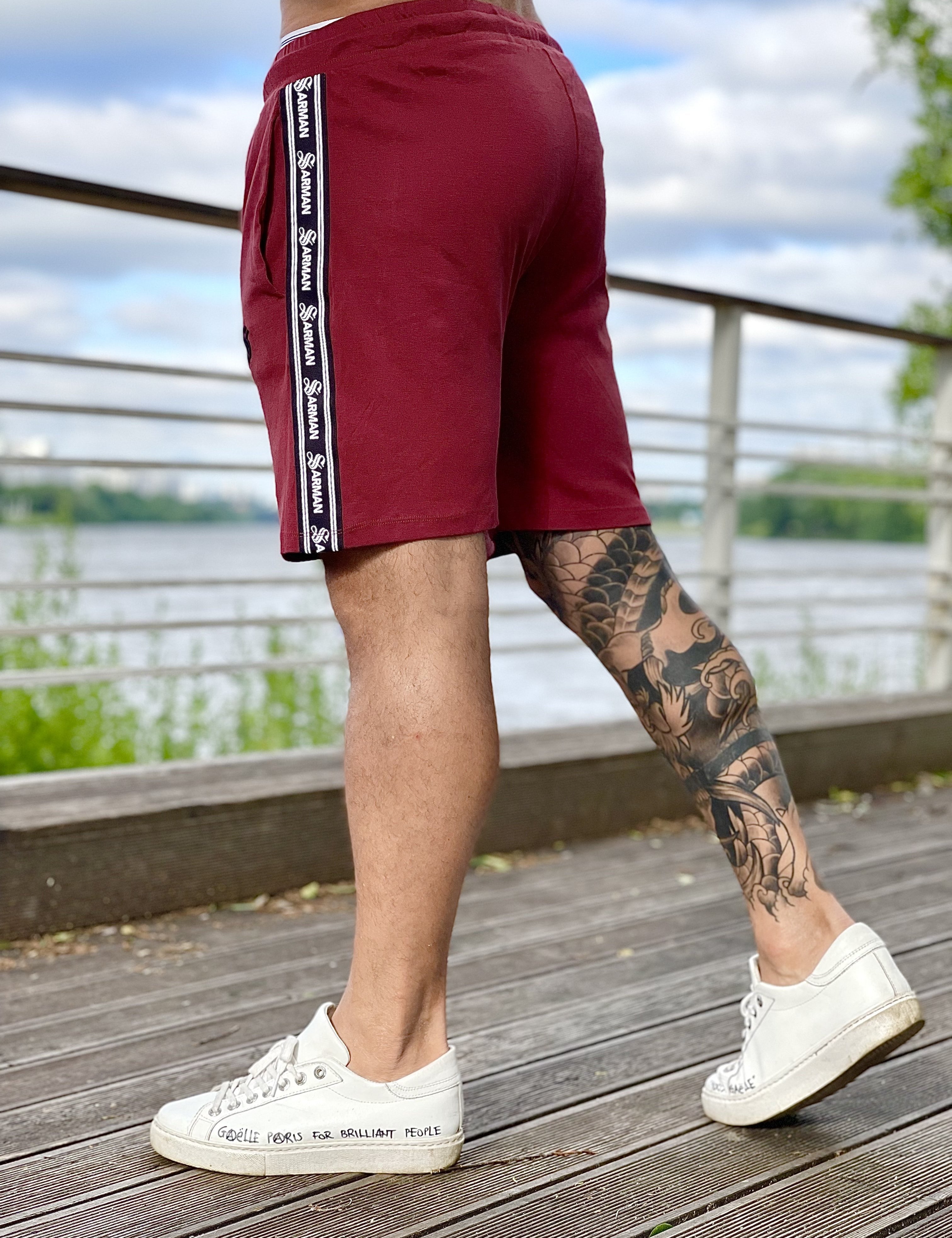 Legacy - Burgondy Shorts for Men - Sarman Fashion - Wholesale Clothing Fashion Brand for Men from Canada