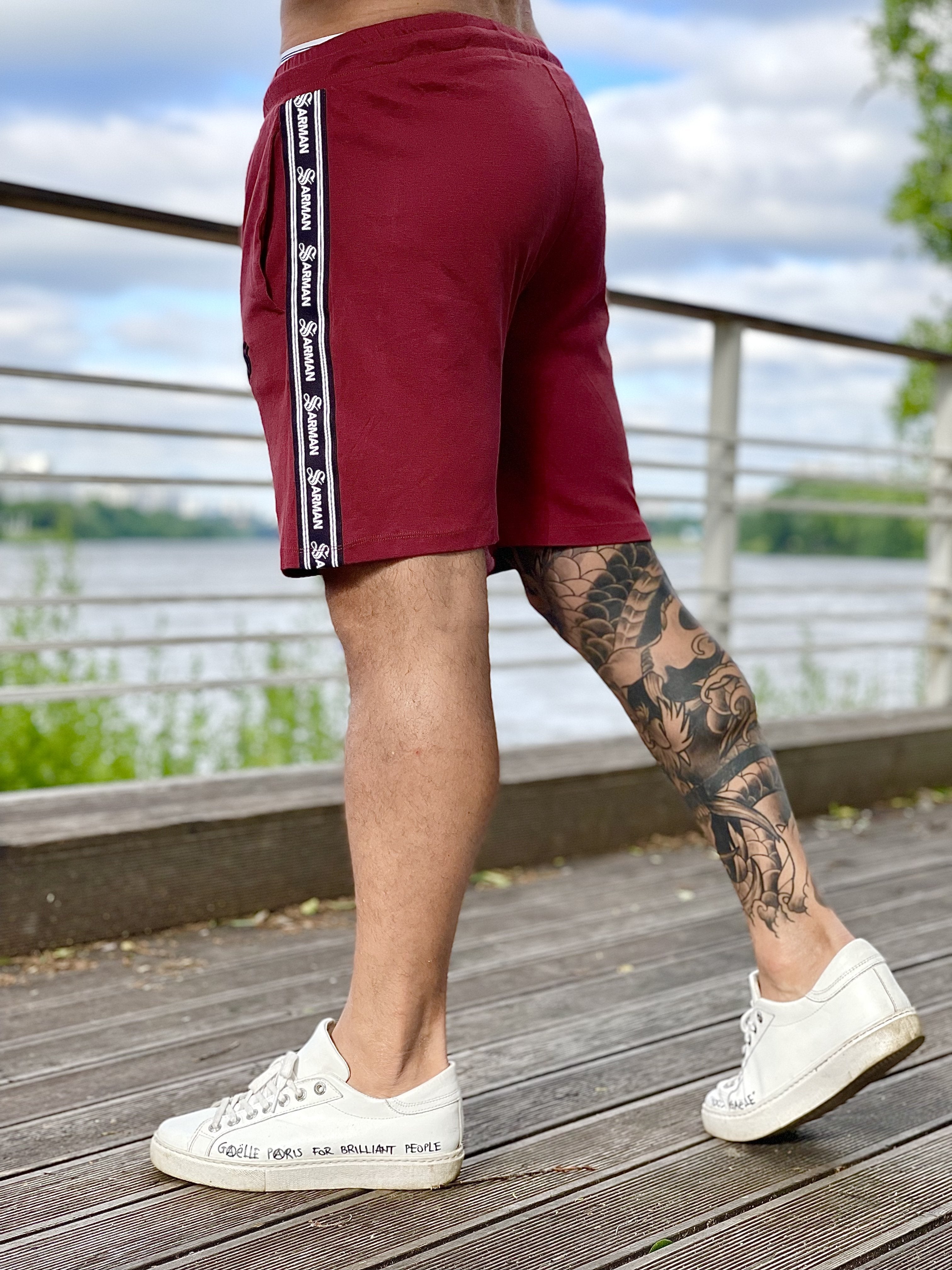 Legacy - Burgondy Shorts for Men - Sarman Fashion - Wholesale Clothing Fashion Brand for Men from Canada