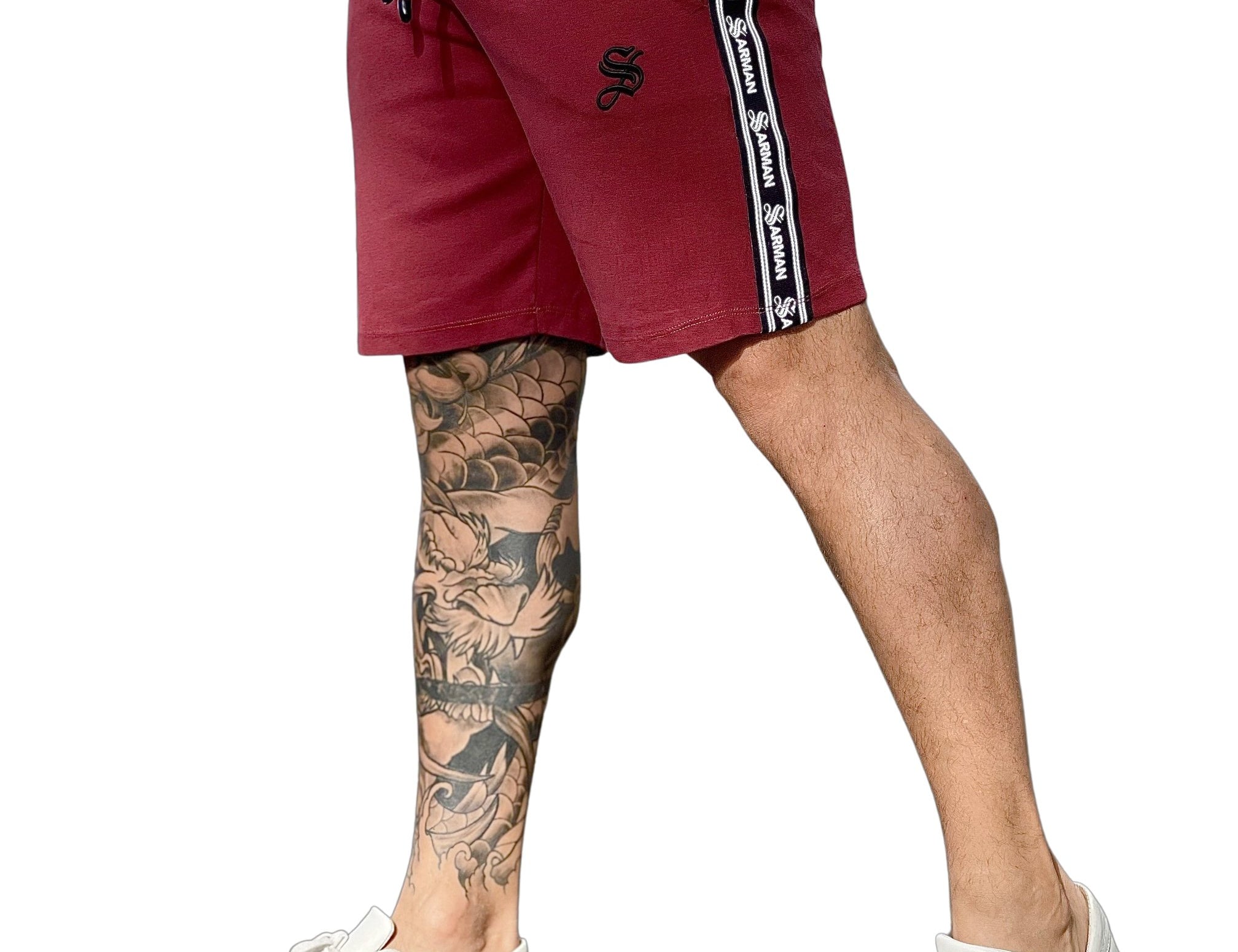 Legacy - Burgondy Shorts for Men - Sarman Fashion - Wholesale Clothing Fashion Brand for Men from Canada