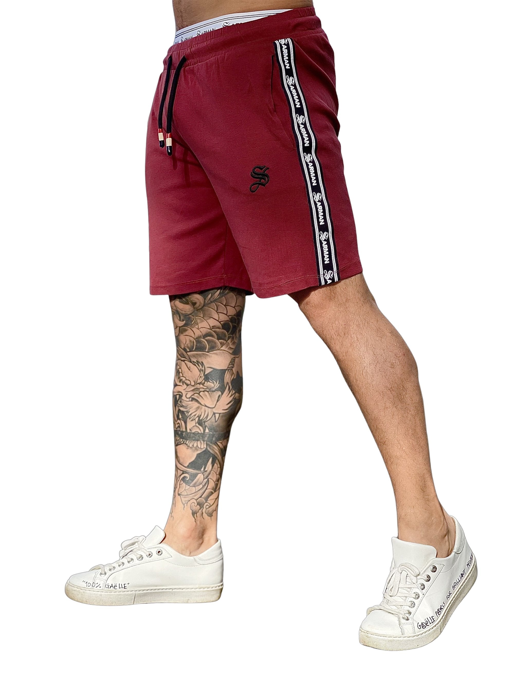 Legacy - Burgondy Shorts for Men - Sarman Fashion - Wholesale Clothing Fashion Brand for Men from Canada
