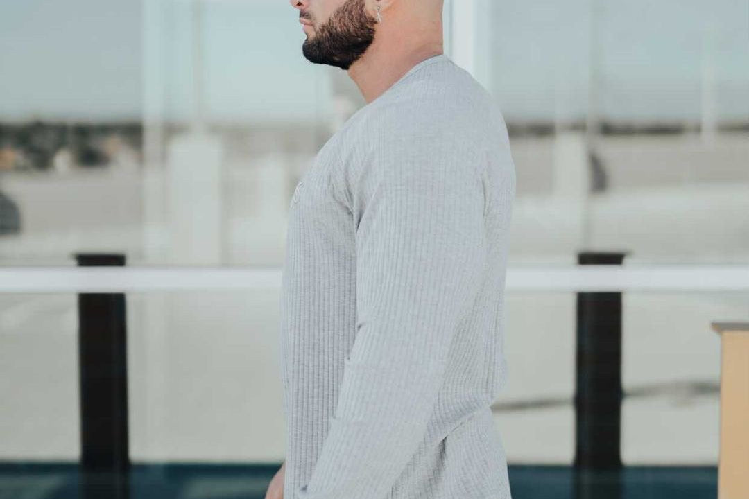 Leopard - Grey Long Sleeve Shirt for Men - Sarman Fashion - Wholesale Clothing Fashion Brand for Men from Canada