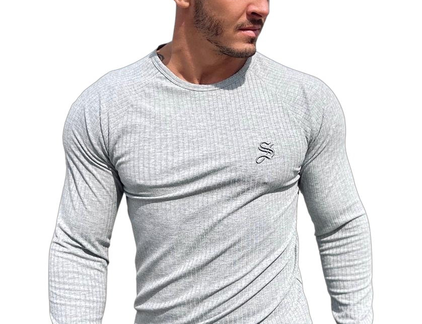 Leopard - Grey Long Sleeve Shirt for Men - Sarman Fashion - Wholesale Clothing Fashion Brand for Men from Canada