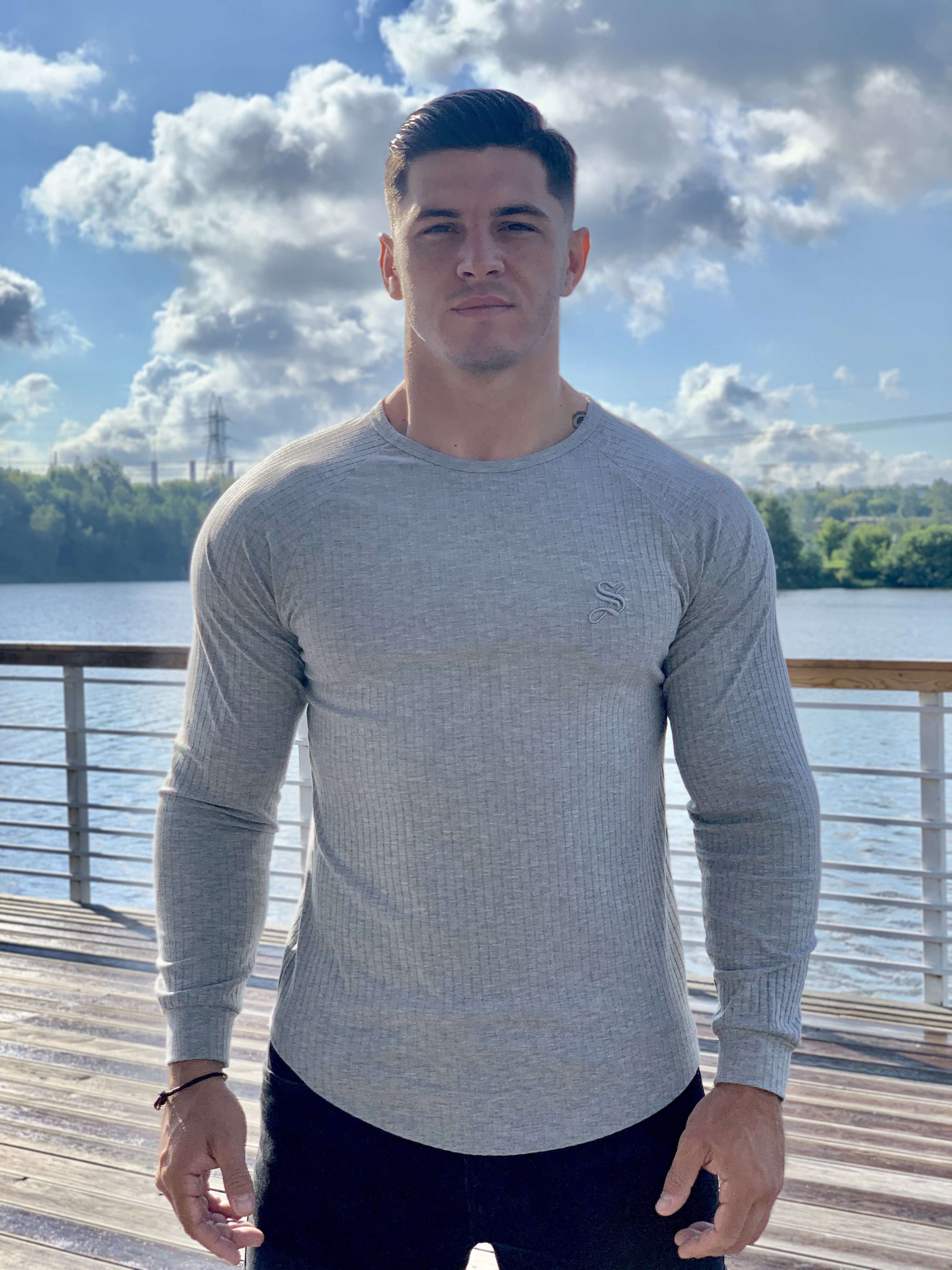 Leopard - Grey Long Sleeve Shirt for Men (PRE-ORDER DISPATCH DATE 25 SEPTEMBER) - Sarman Fashion - Wholesale Clothing Fashion Brand for Men from Canada