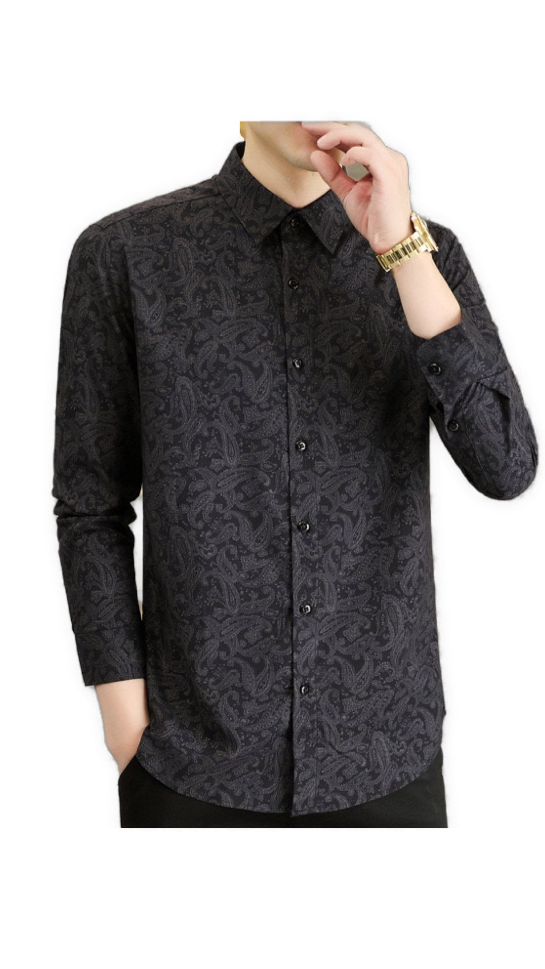 Levir - Long Sleeves Shirt for Men - Sarman Fashion - Wholesale Clothing Fashion Brand for Men from Canada