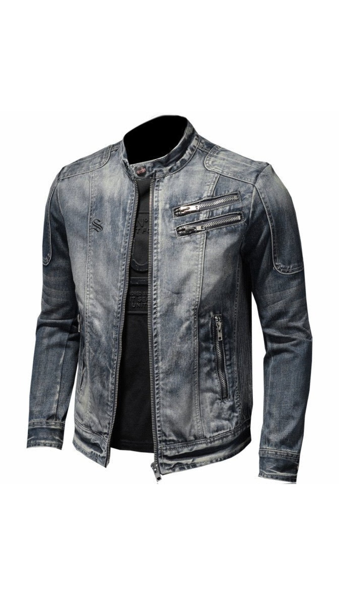 LKO - Long Sleeve Jeans Jacket for Men - Sarman Fashion - Wholesale Clothing Fashion Brand for Men from Canada