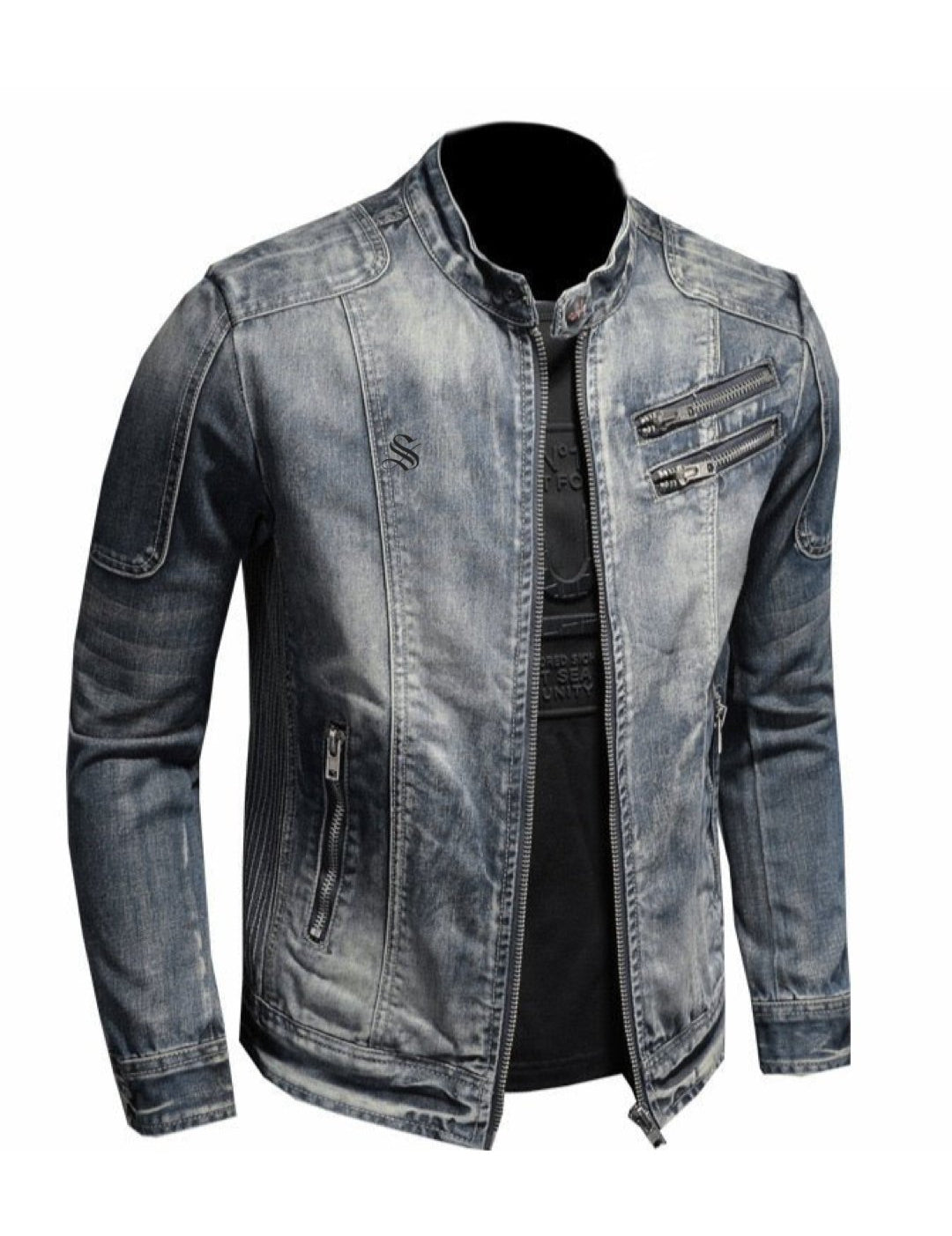 LKO - Long Sleeve Jeans Jacket for Men - Sarman Fashion - Wholesale Clothing Fashion Brand for Men from Canada