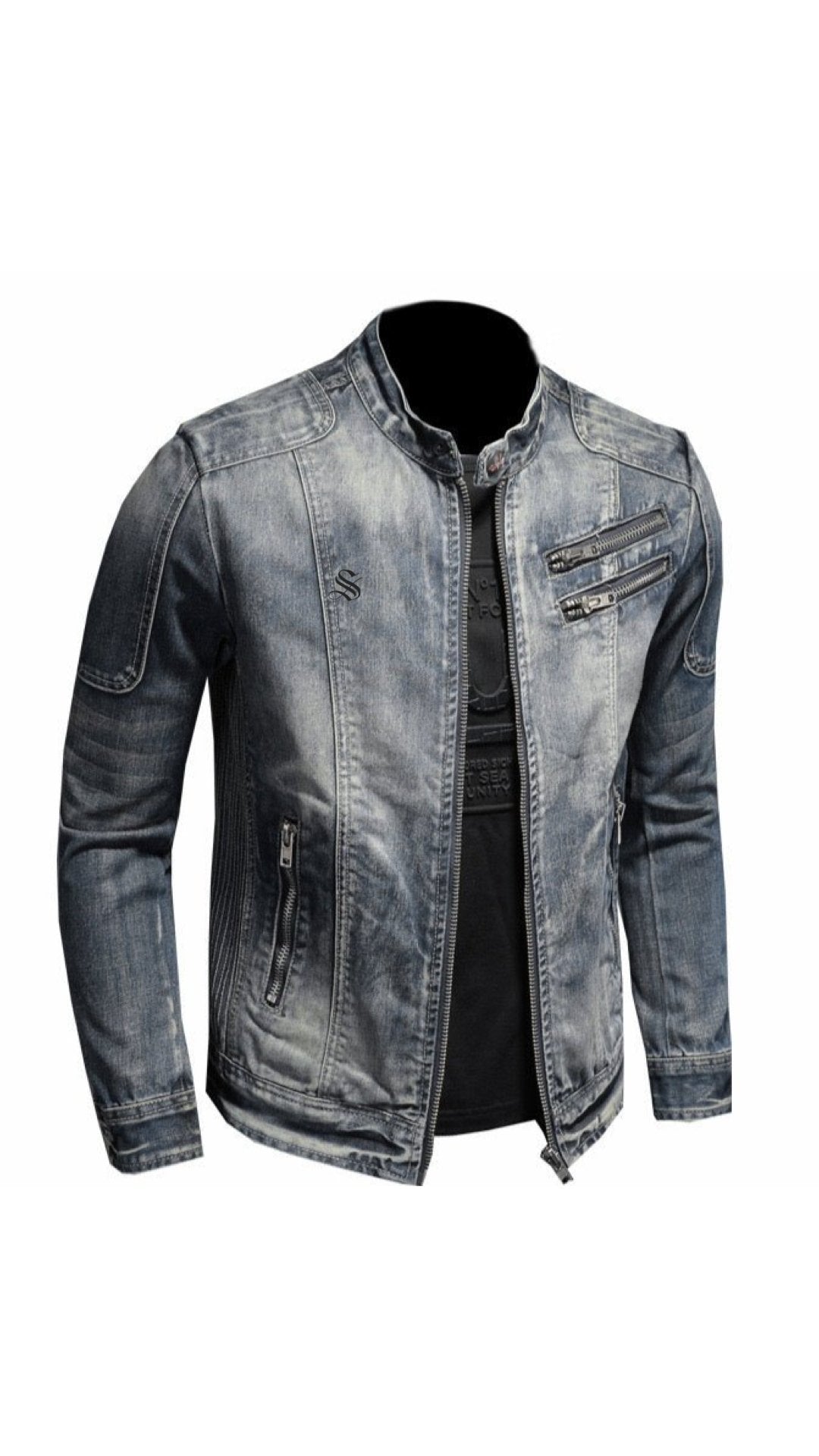 LKO - Long Sleeve Jeans Jacket for Men - Sarman Fashion - Wholesale Clothing Fashion Brand for Men from Canada