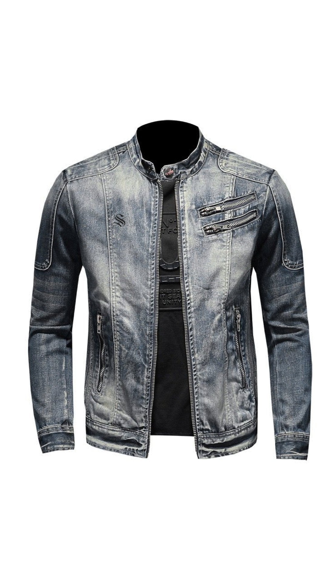 LKO - Long Sleeve Jeans Jacket for Men - Sarman Fashion - Wholesale Clothing Fashion Brand for Men from Canada