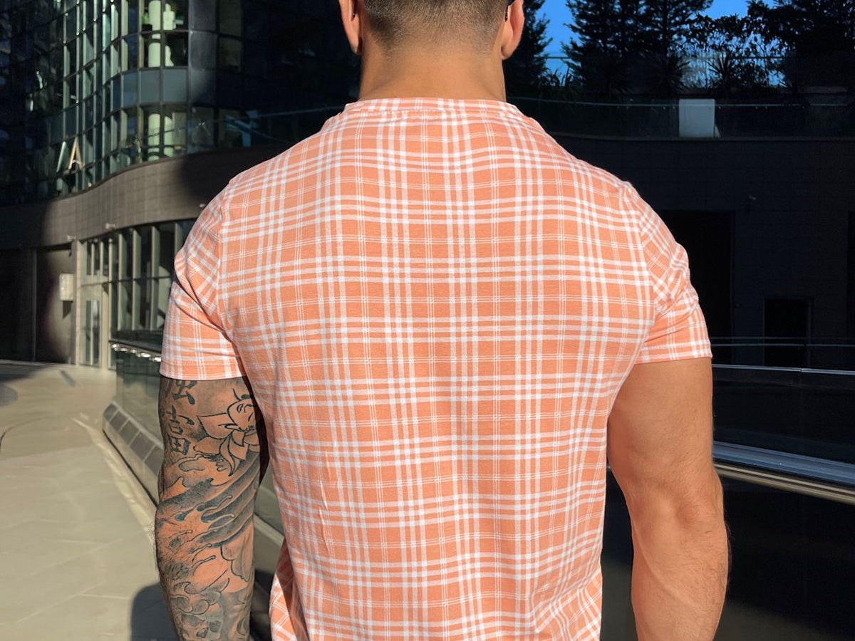 LOCO - Orange T-shirt for Men (PRE-ORDER DISPATCH DATE 15 APRIL 2023) - Sarman Fashion - Wholesale Clothing Fashion Brand for Men from Canada